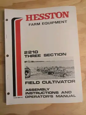 8881161 HESSTON Farm Field Cultivator Manual