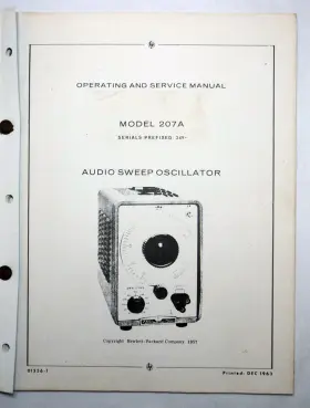 204D HEWLETT PACKARD Operating Service Manual Audio Sweep #2