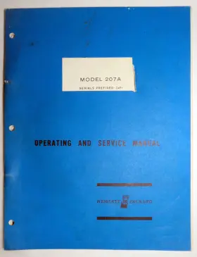 204D HEWLETT PACKARD Operating Service Manual Audio Sweep