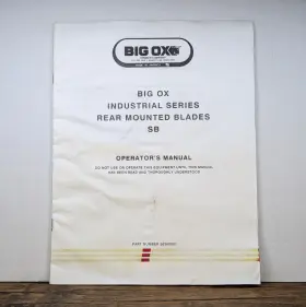 36360081 HINIKER BIG OX Rear Blades Operators Manual