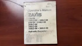 DH400480 HITACHI Zaxis Excavator Operator Book