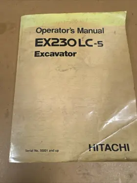EM1GFENOP11 HITACHI Zaxis Ex Excavator Manual Operator
