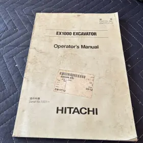 EX1000 HITACHI Hydraulic Excavator Operation Manual