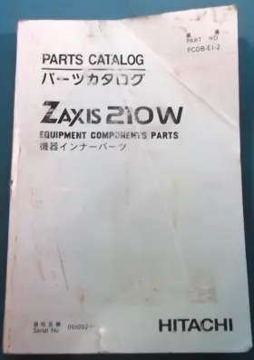 PCDB-E1-2 HITACHI Zaxis Excavator Manual Book Catalog