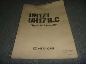 UH171LC HITACHI Hydraulic Excavator User Operator Manual Xz