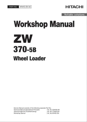 ZW370-5B HITACHI Wheel Loader Workshop Manual