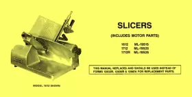 1712R HOBART Slicers Instruction Manual #2