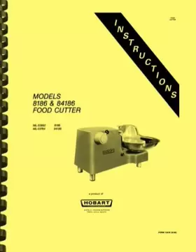 84186 HOBART Food Cutter Instruction Manual Catalog