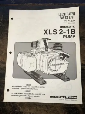 XLS2-1B HOMELITE Pump Illustrated Copy
