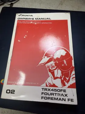 00X31-HN5-8200 HONDA Fourtrax Es Owners Operators Manual