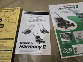 31VG4640 HONDA Rotary Mower Harmony Owners Manual #2