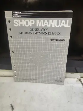 61ZB101Z HONDA Generator Service Manual Supplement