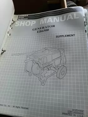 EB6500 HONDA Generator Service Repair Supplement Manual #3
