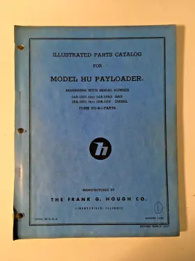HU-A-1-PARTS HOUGH Payloader Front End Loader Manual Catalog