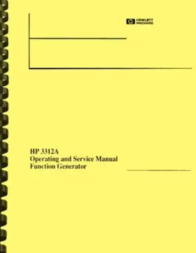 3312A HP Function Generator Operating Service Manual