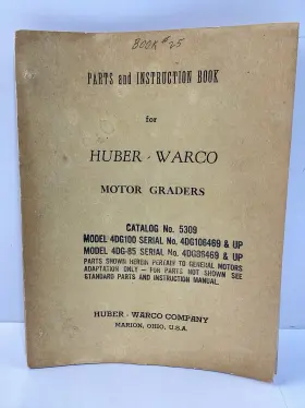 4924 HUBER-WARCO COMPANY Book Motor Graders