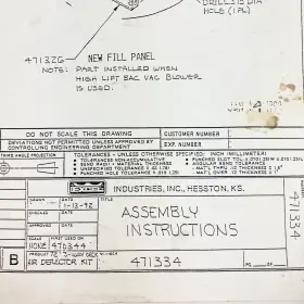 471344 HUSTLER Deck Air Deflector Manual Kit