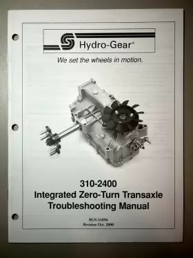 BLN-51096 HYDRO-GEAR Integrated Turn Transaxle Manual