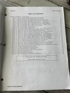 1483161 HYSTER Forklift Schematic Manual Service Book #2