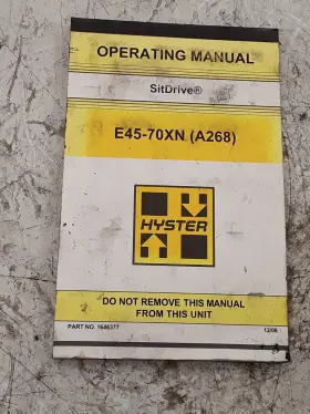 1646377 HYSTER Operating Manual