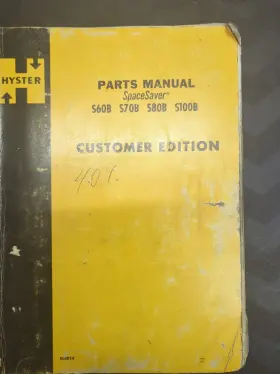599014 HYSTER Spacesaver Book Catalog Manual