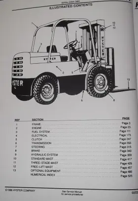 599018 HYSTER Forklift Lift Manual Book Catalog #2