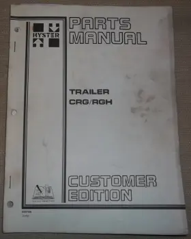 599768 HYSTER Crg Rgh Trailers Manual Book Catalog