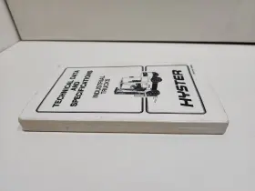 599869 HYSTER Forklift Technical Data Specifications Manual #2