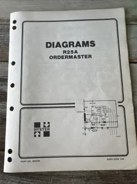 8000SRM194 HYSTER Ordermaster Forklift Book Manual Schematic