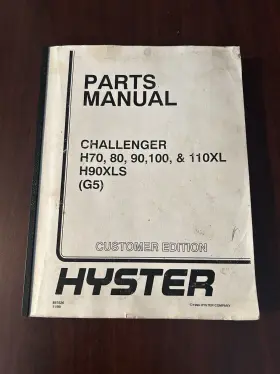 897526 HYSTER Forklift Manual Book