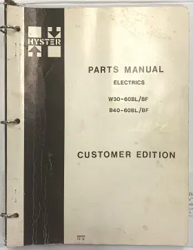 B40-60BL HYSTER Forklift Manual