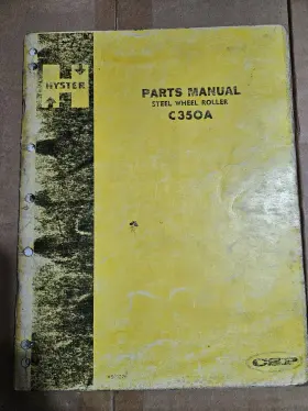 C350A HYSTER Hypac Steel Wheel Roller Manual Book Catalog