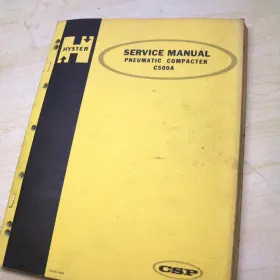 C500A HYSTER Pneumatic Roller Compactor Service Manual Repair