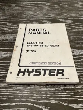 E65XM HYSTER Forklift Lift Catalog Manual