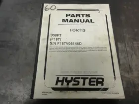 F187V05146D HYSTER Fortis Forklift Manual