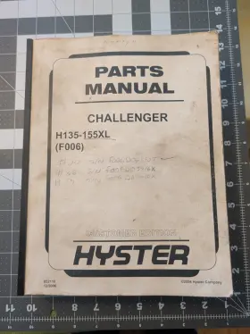 H135-155XL HYSTER Challenger Forklift Manual
