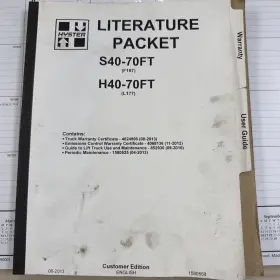 H40-70F HYSTER Literature Packet