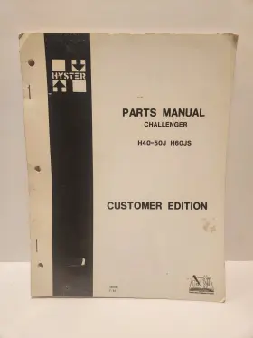 H60JS HYSTER Challenger Forklift Lift Catalog Manual