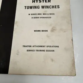 W12D HYSTER Towing Winch Hydraulics Book #3