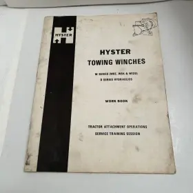 W12D HYSTER Towing Winch Hydraulics Book