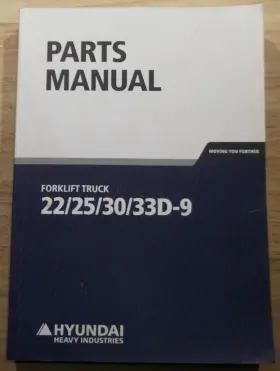 33D-9 HYUNDAI Forklift Manual Book Catalog