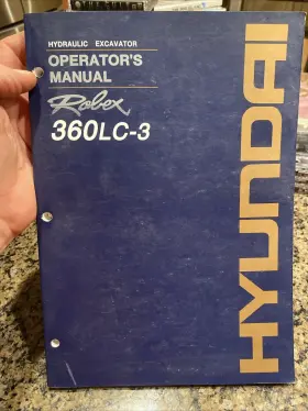 360LC-3 HYUNDAI Robex Excavator Manual Operator