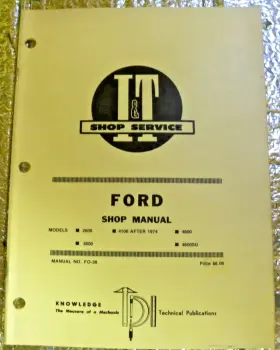4600SU I-T Service Manual Ford Tractor Su