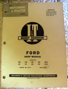 901D I-T Service Manual Ford