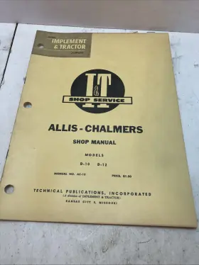 AC-10 I-T Allis Chalmers Manual