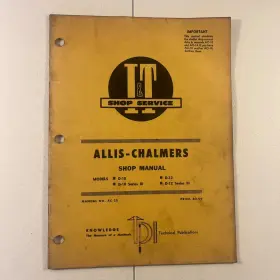 AC-20 I-T Service Allis Chalmers Diesel Repair Manual