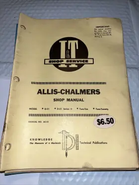 AC21 I-T Manual Allis Chalmers