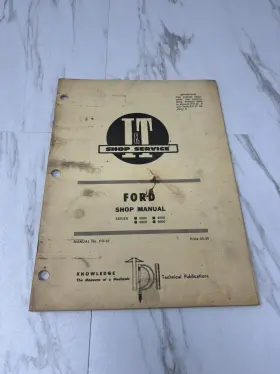 FO32 I-T Service Repair Manual Ford Tractor