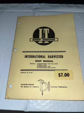 IH-38 I-T Manual International Harvester