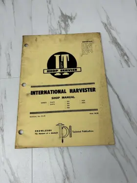 IH40 I-T Service Manual International Tractor